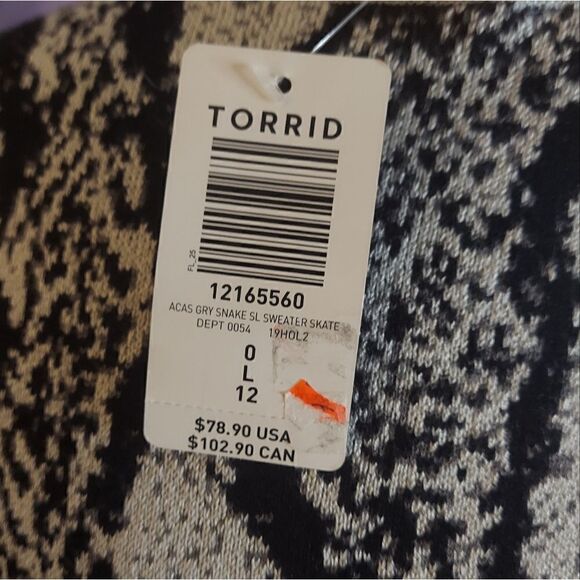 NWT Torrid Snake Print Knit Dress Size 0 L 12 (tagged) Rayon Stretch - Picture 9 of 13